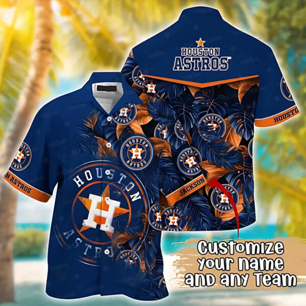 Houston Astros Midnight Palm Personalized Aloha Hawaiian Shirt for Men And Women