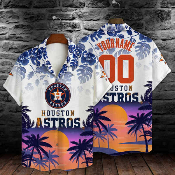 Houston Astros Sunset Paradise Personalized Aloha Hawaiian Shirt for Men And Women