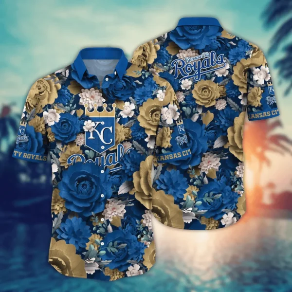 Kansas City Royals Floral Crown Aloha Hawaiian Shirt for Men And Women