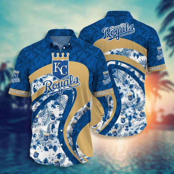 Kansas City Royals Palm Wave Aloha Hawaiian Shirt for Men And Women