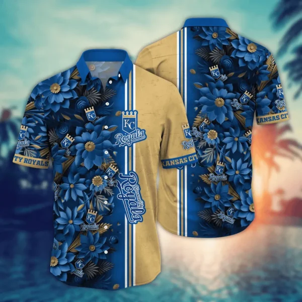 Kansas City Royals Tropical Floral Fusion Aloha Hawaiian Shirt for Men And Women