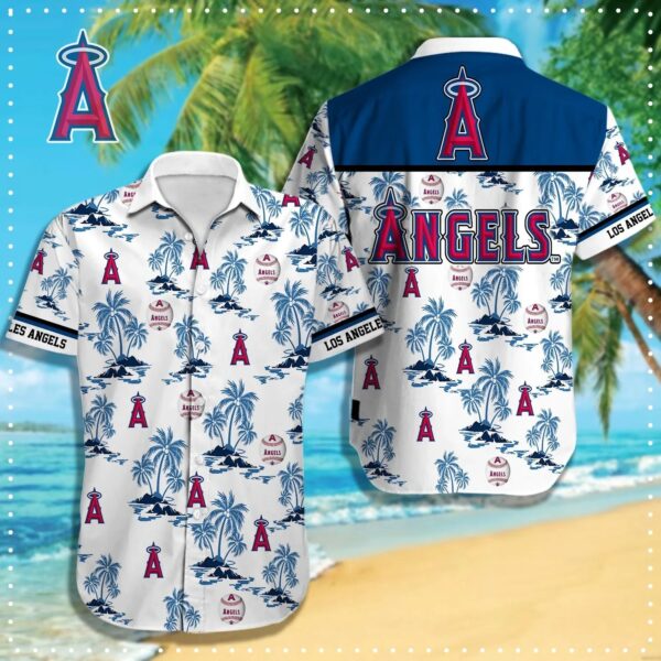 Los Angeles Angels Palm Paradise Aloha Hawaiian Shirt for Men And Women