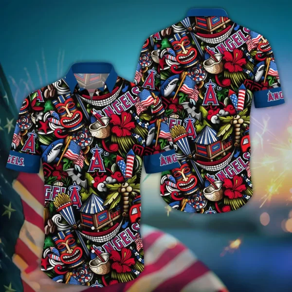 Los Angeles Angels Tiki Luau Aloha Hawaiian Shirt for Men And Women