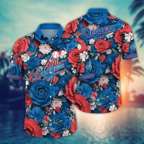 Los Angeles Dodgers Bold Bloom Aloha Hawaiian Shirt for Men And Women