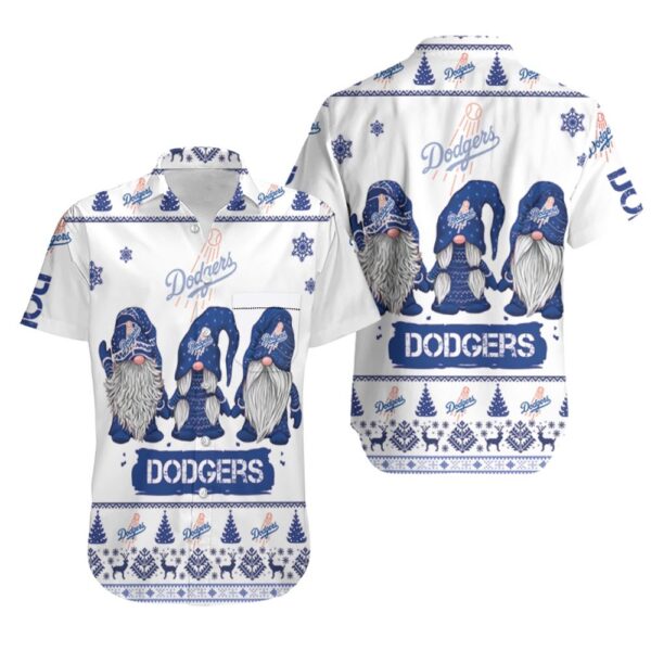 Los Angeles Dodgers Christmas Gnome Aloha Hawaiian Shirt for Men And Women