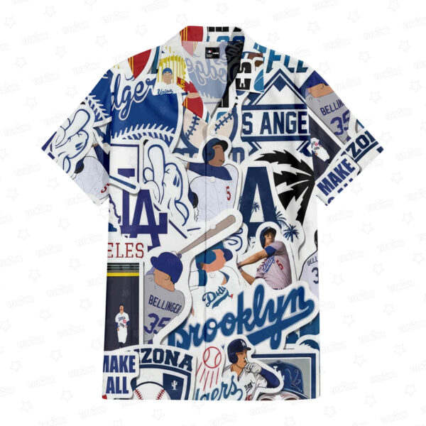 Los Angeles Dodgers Dynamic Emblem Aloha Hawaiian Shirt for Men And Women