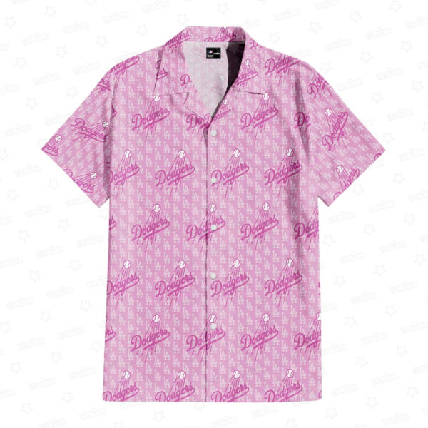 Los Angeles Dodgers Pink Paradise Aloha Hawaiian Shirt for Men And Women