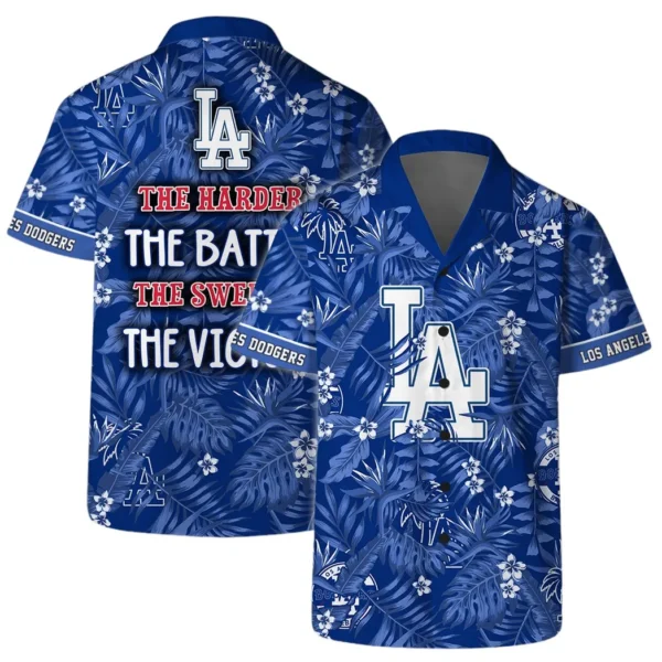 Los Angeles Dodgers Victory Palm Aloha Hawaiian Shirt for Men And Women