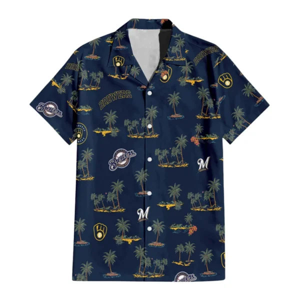 Milwaukee Brewers Island Paradise Aloha Hawaiian Shirt for Men And Women