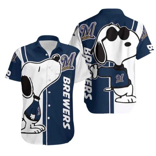 Milwaukee Brewers Snoopy Cool Aloha Hawaiian Shirt for Men And Women