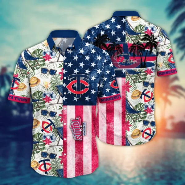 Minnesota Twins Patriotic Paradise Aloha Hawaiian Shirt for Men And Women