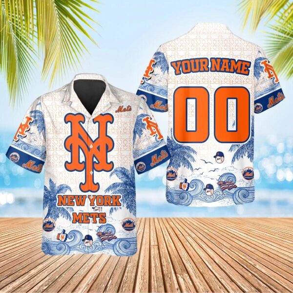 New York Mets Coastal Escape Aloha Hawaiian Shirt for Men And Women