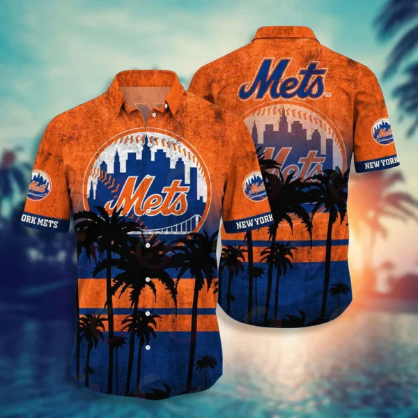 New York Mets Coconut Sunset Aloha Hawaiian Shirt for Men And Women
