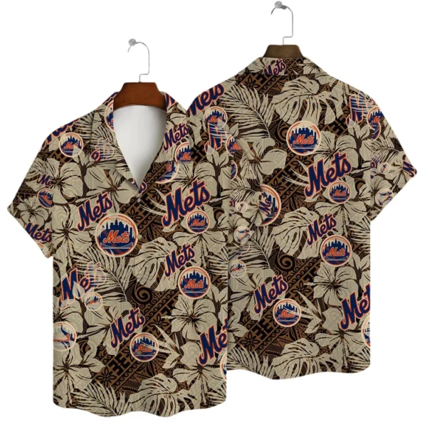 New York Mets Island Escape Aloha Hawaiian Shirt for Men And Women