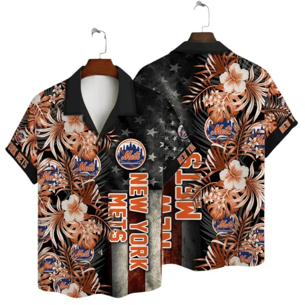 New York Mets Palm Paradise Aloha Hawaiian Shirt for Men And Women