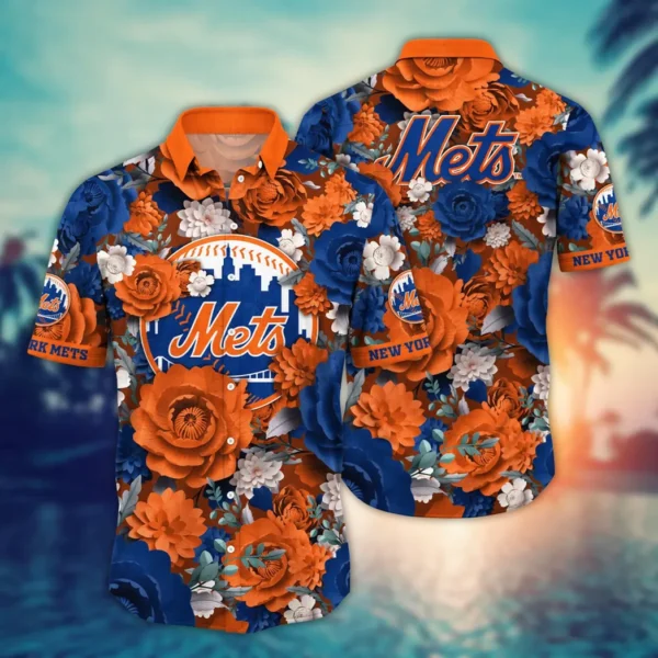 New York Mets Paradise Play Aloha Hawaiian Shirt for Men And Women