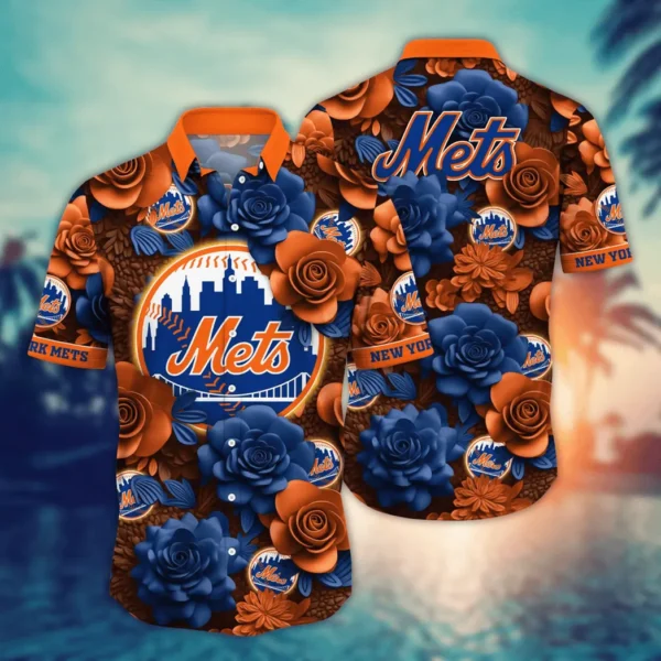 New York Mets Summer Escape Aloha Hawaiian Shirt for Men And Women
