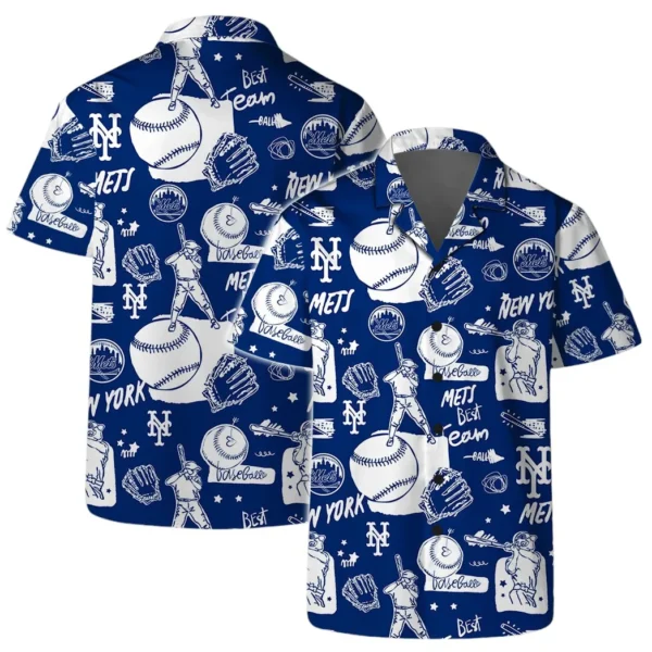 New York Mets Summer Splash Aloha Hawaiian Shirt for Men And Women