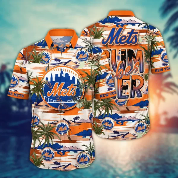 New York Mets Summer Vibers Aloha Hawaiian Shirt for Men And Women
