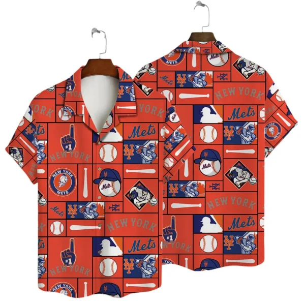 New York Mets Sunset Beach Aloha Hawaiian Shirt for Men And Women
