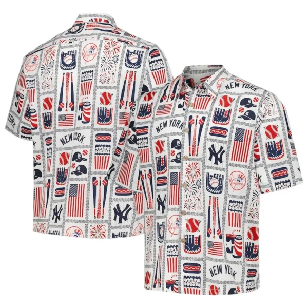 New York Yankees Americana Celebration Aloha Hawaiian Shirt for Men And Women
