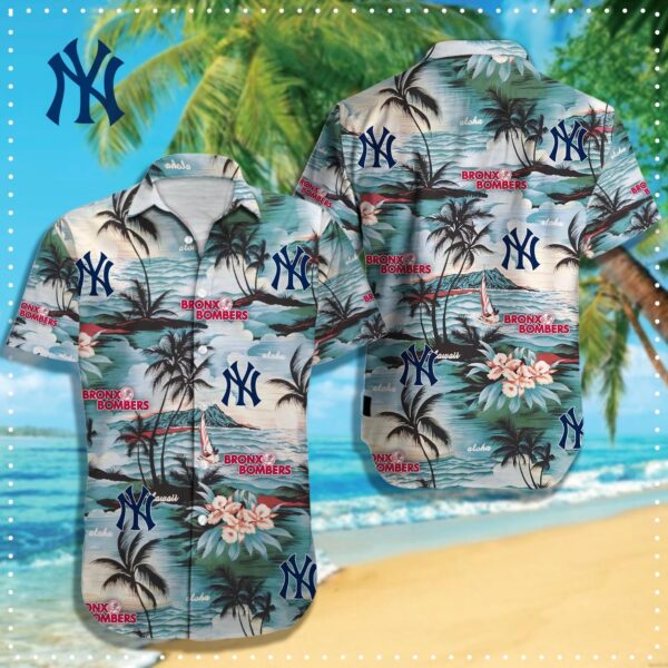 New York Yankees Coastal Vibes Aloha Hawaiian Shirt for Men And Women