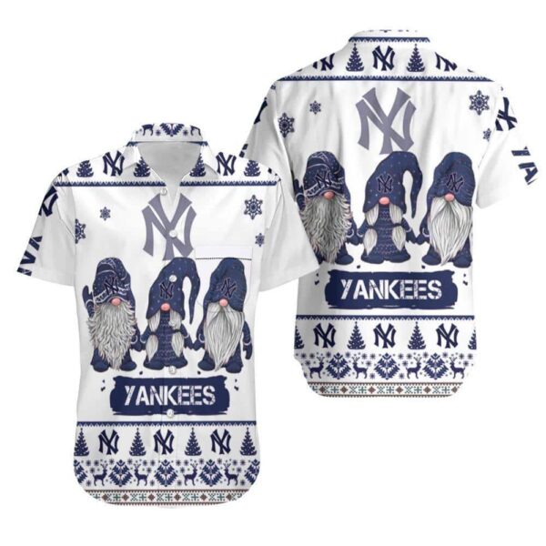 New York Yankees Holiday Gnomes Aloha Hawaiian Shirt for Men And Women