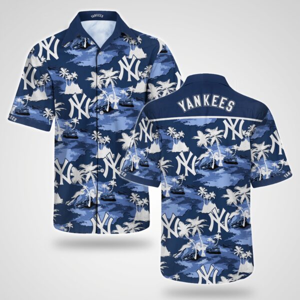New York Yankees Island Camo Aloha Hawaiian Shirt for Men And Women