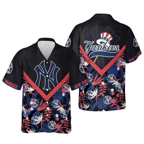 New York Yankees Island Vibes Chevron Aloha Hawaiian Shirt for Men And Women
