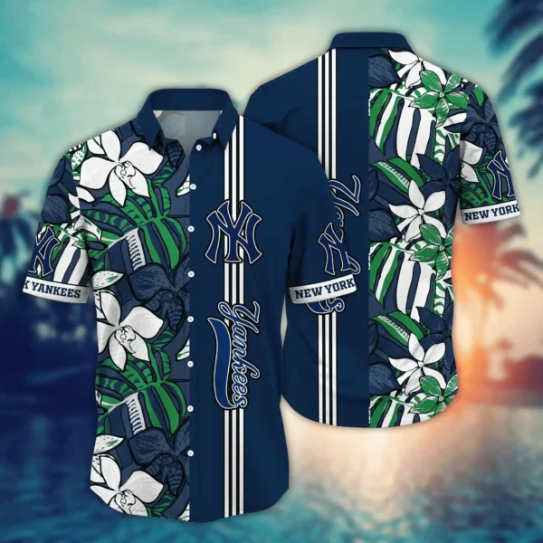 New York Yankees Tropical Breeze Aloha Hawaiian Shirt for Men And Women