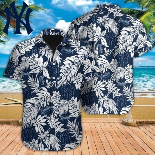 New York Yankees Tropical Leaf Classic Aloha Hawaiian Shirt for Men And Women