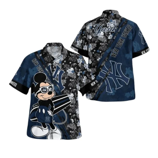 New York Yankees Tropical Mickey Aloha Hawaiian Shirt for Men And Women