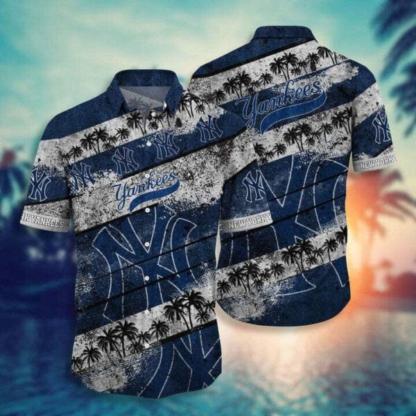 New York Yankees Tropical Stripes Aloha Hawaiian Shirt for Men And Women