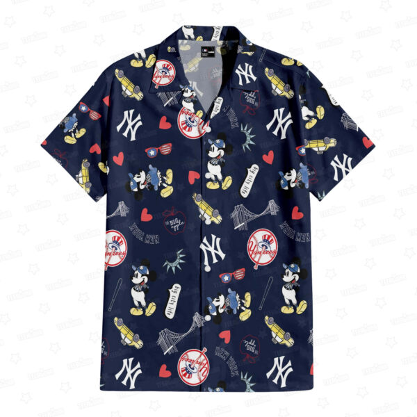 New York Yankees x Mickey Mouse Aloha Hawaiian Shirt for Men And Women