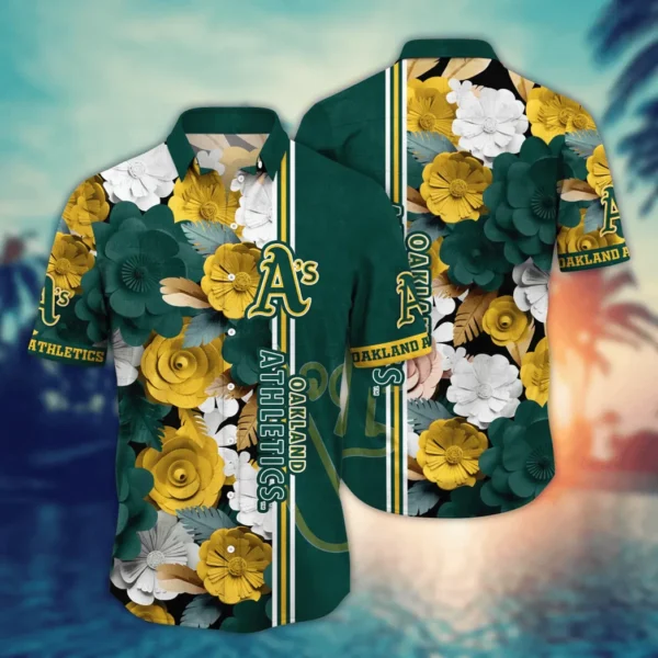 Oakland Athletics Bold Blossom Aloha Hawaiian Shirt for Men And Women