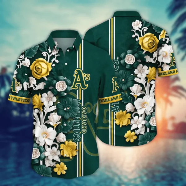 Oakland Athletics Elegant Floral Aloha Hawaiian Shirt for Men And Women
