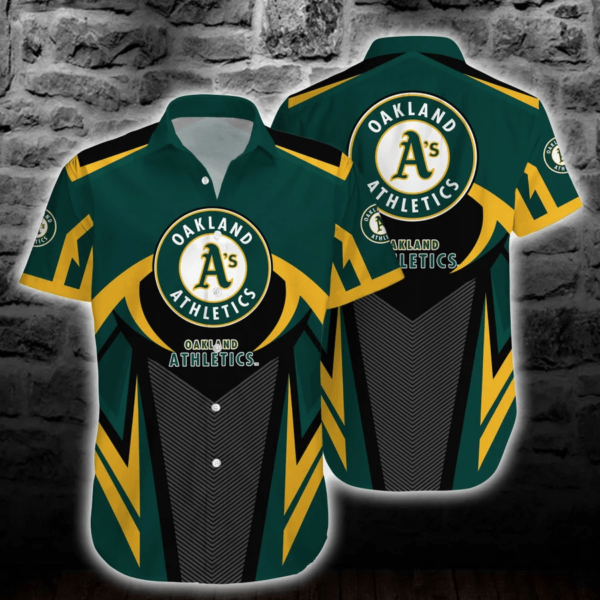 Oakland Athletics Dynamic Chevron Aloha Hawaiian Shirt for Men And Women