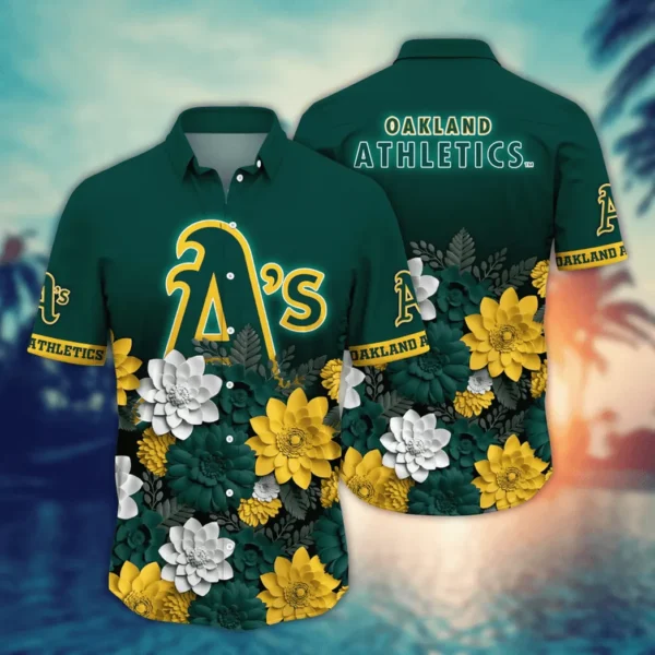 Oakland Athletics Golden Bloom Aloha Hawaiian Shirt for Men And Women
