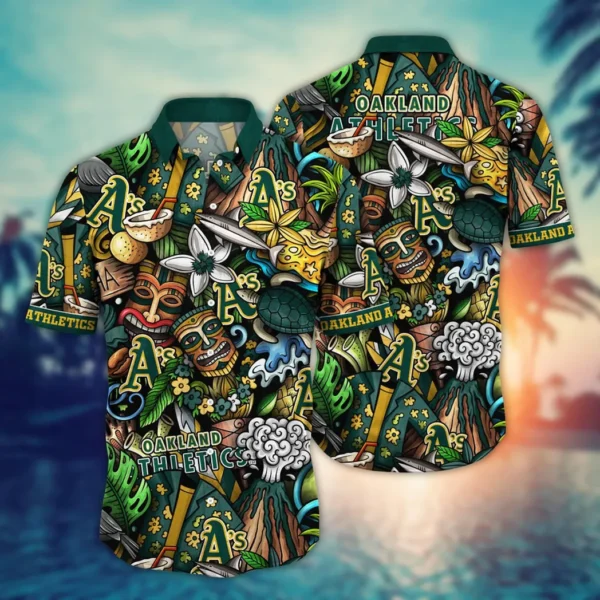 Oakland Athletics Island Tiki Aloha Hawaiian Shirt for Men And Women