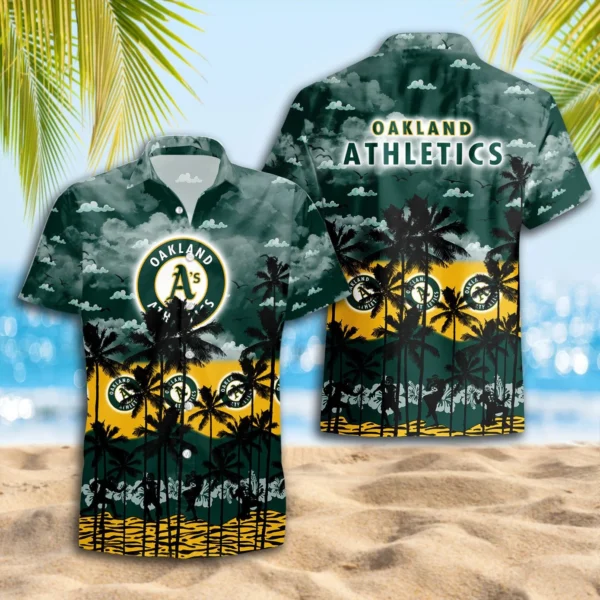 Oakland Athletics Palms Cloud Aloha Hawaiian Shirt for Men And Women