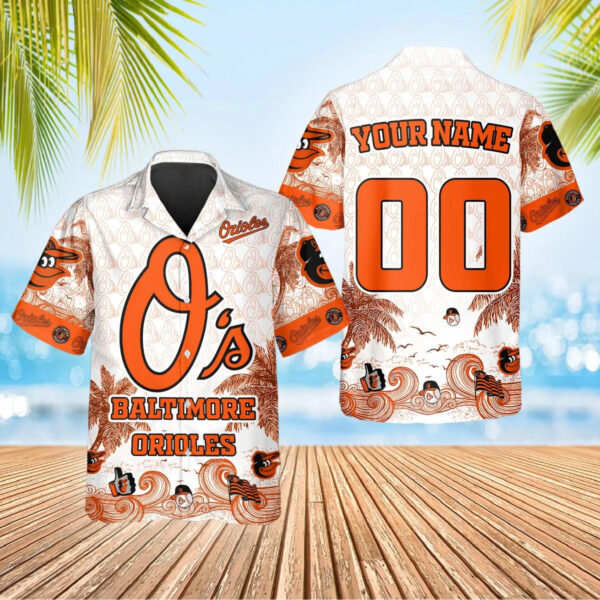 Personalized Baltimore Orioles Wave Rider Aloha Hawaiian Shirt for Men And Women