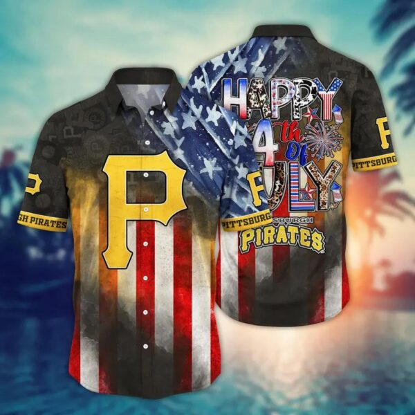 Pittsburgh Pirates 4th of July Celebration Aloha Hawaiian Shirt for Men And Women