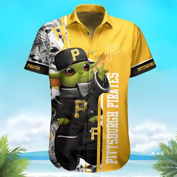 Pittsburgh Pirates Baby Yoda Loves Pineapples Aloha Hawaiian Shirt for Men And Women