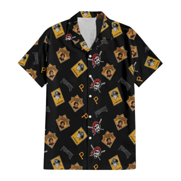 Pittsburgh Pirates Classic Logo Collage Aloha Hawaiian Shirt for Men And Women