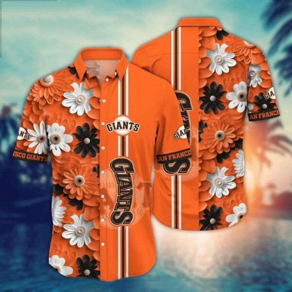 San Francisco Giants Bold Floral Aloha Hawaiian Shirt for Men And Women