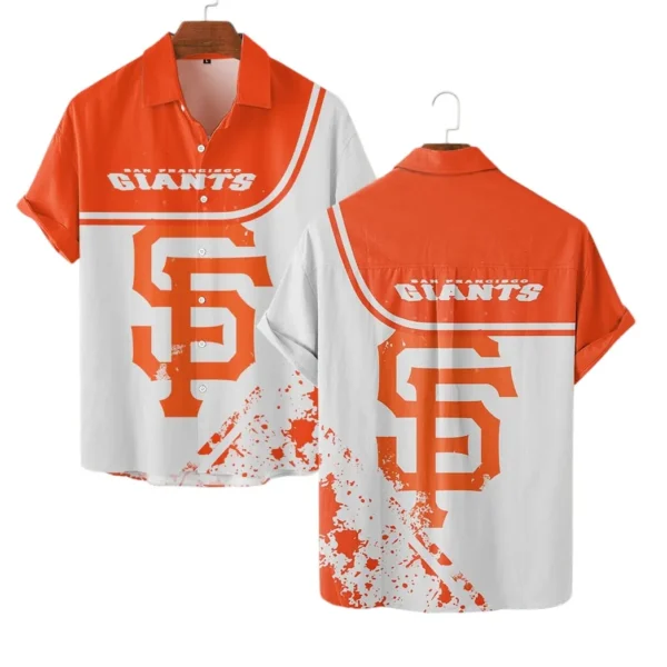 San Francisco Giants Classic Bold Logo Aloha Hawaiian Shirt for Men And Women
