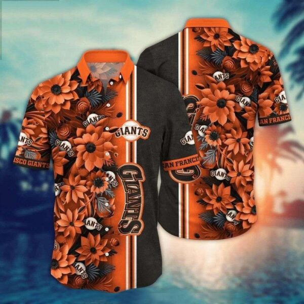 San Francisco Giants Floral Stripe Aloha Hawaiian Shirt for Men And Women