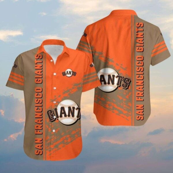 San Francisco Giants Retro Brush Stroke Aloha Hawaiian Shirt for Men And Women