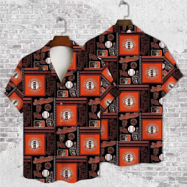 San Francisco Giants Vintage Grid Aloha Hawaiian Shirt for Men And Women