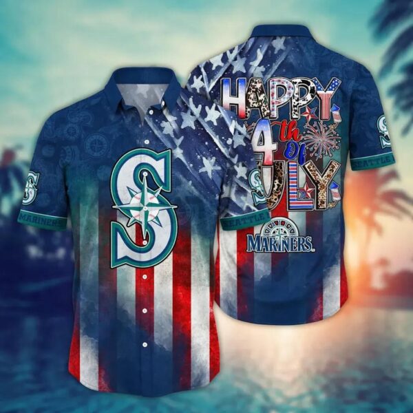 Seattle Mariners 4TH Of July Aloha Hawaiian Shirt for Men And Women